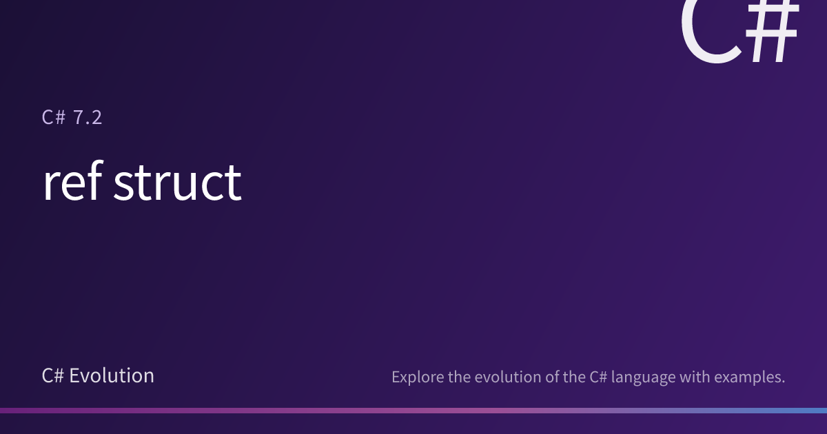 ref struct | C# Evolution